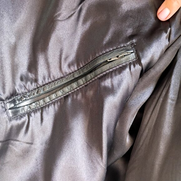 Silky Leather Men's Genuine Black Leather Bomber Jacket | EU 50 - Picture 12 of 14